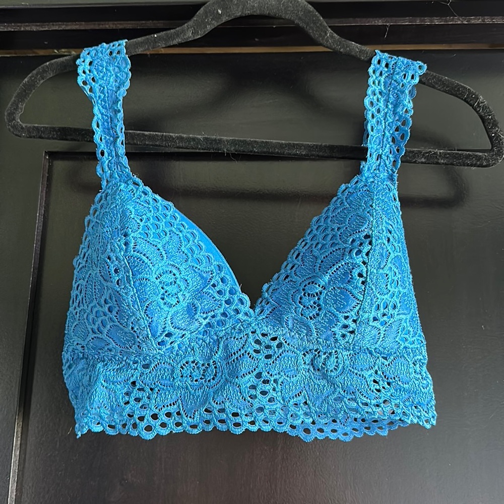 Blue Aerie Lace Bralette.